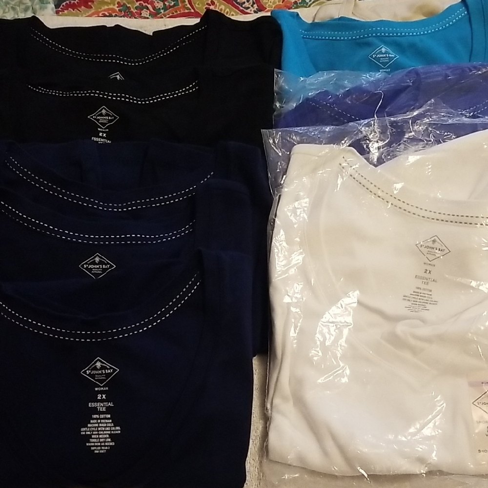 St. John's Bay Short Sleeve Tees - Multi-Pack BUNDLE